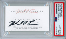 FORMER DISNEY CEO MICHAEL EISNER SIGNED BUSINESS CARD PSA DNA CERTIFIED AUTO