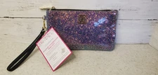 Liz Claiborne Glitter Phone Charging Wristlet Wallet RFID NWT Power Bank 5"x8"