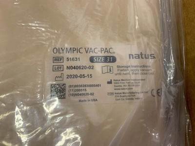NEW Natus Olympic Vac-Pac Beige XL U-Shape Head Size 31 51631 Positioning Device