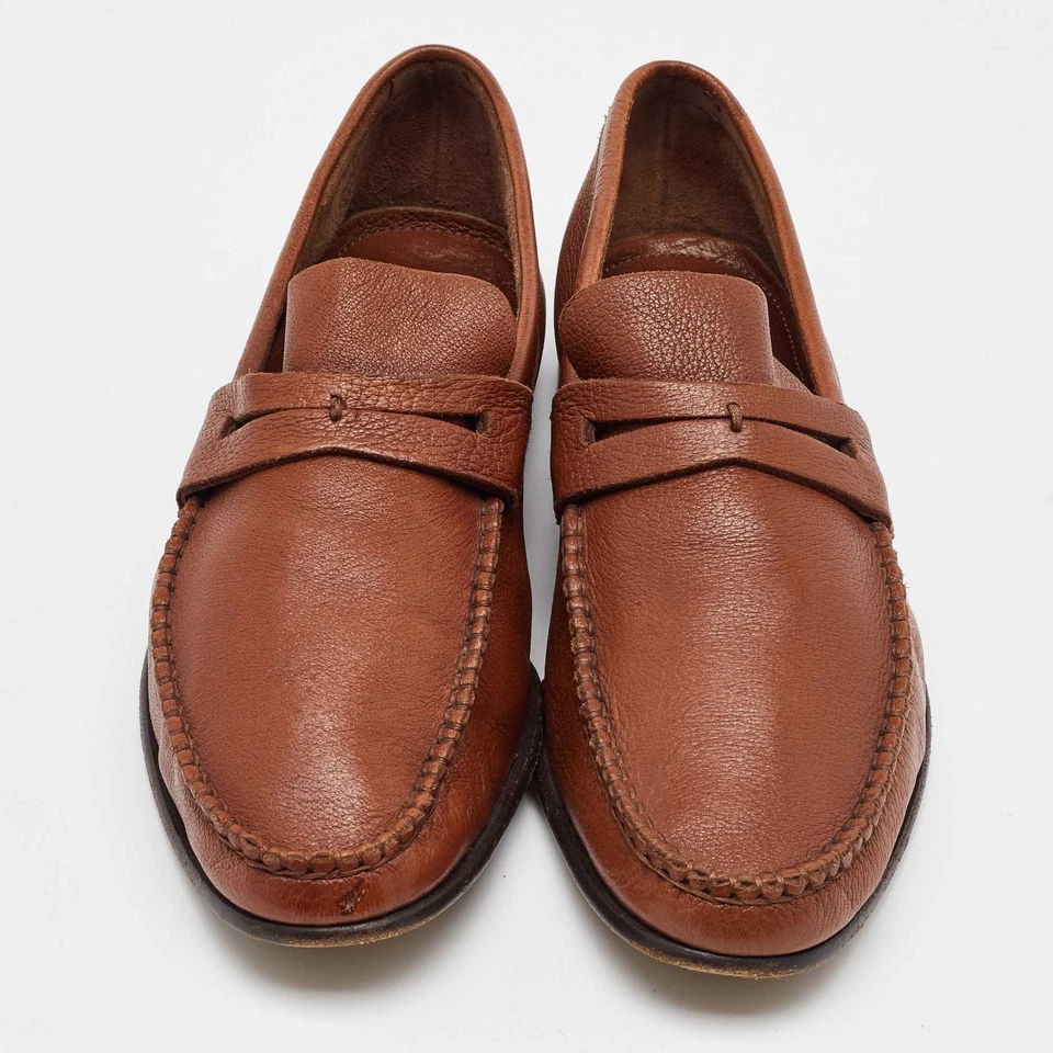 Mocassim de couro marrom Ermenegildo Zegna tamanho 41 - Imagem 3 de 4
