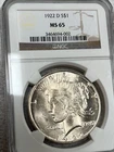 1922 D Peace Dollar MS 65 NGC - Blast White/Nice Luster