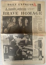 *RARE* JFK FUNERAL AND DEATH 'Original' 1963 Daily Express Good condition