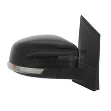 Ford Focus Mk2 2008-2012 Electric Door Wing Mirror Black Drivers Side Right Hand