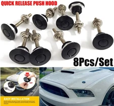 Push Button Quick Release Hood Bonnet Pins Lock Clip Car Bumper Latch 8 Pcs/Pack