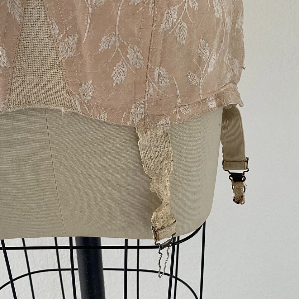 LEER Faja Corsé De Colección con Ligas Parte Inferior Abierta DAÑADA Foto 3 de 4