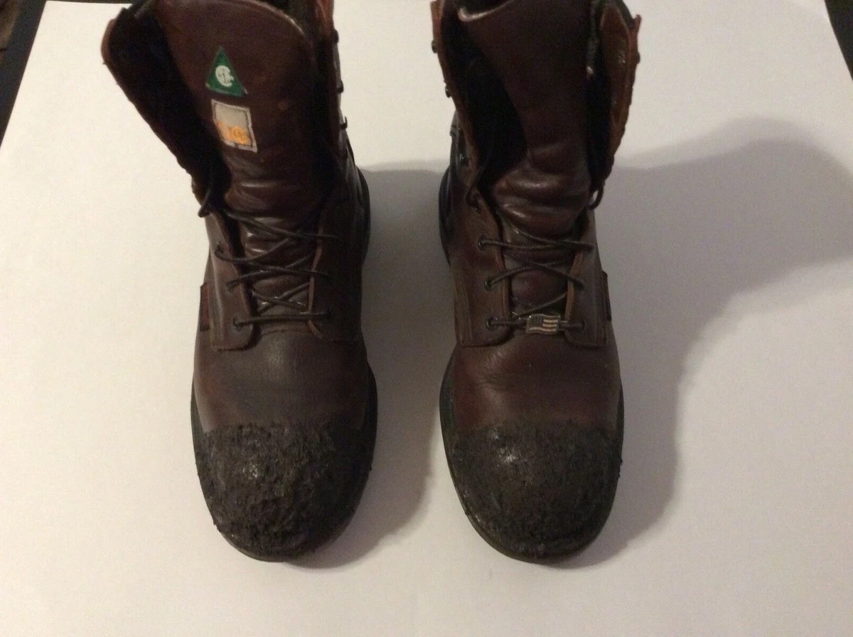 RED WING GORE-TEX STEEL TOE BOOTS 2412 size 8 1/2 E3 MADE IN THE USA PREOWNED