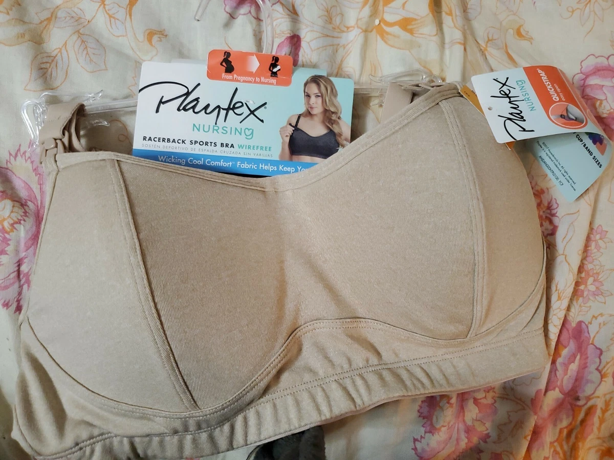 Playtex Nursing Racerback Bra nude Heather color size small new