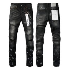 Image of Black new purple brand men's personality fashion jeans, size 28-40 (13)