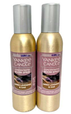 YANKEE CANDLE 2x DRIED LAVENDER & OAK Room Sprays Spray Concentrated ~ FREE SHIP
