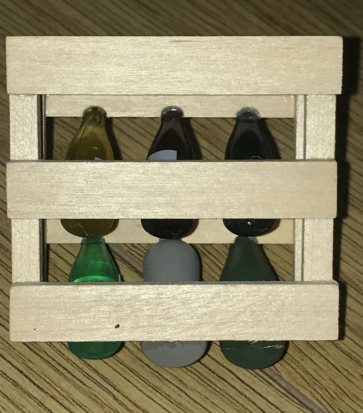 Dolls House Miniature Wine Rack with Bottles  6