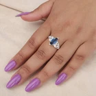 Natural London Blue Topaz Gemstone 925 Sterling Silver Jewelry Handcrafted Ring