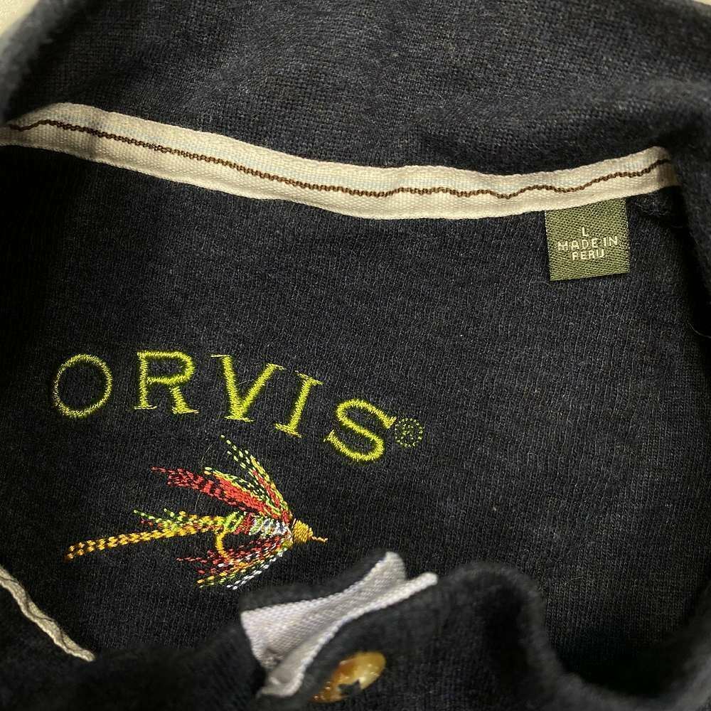 Orvis Button Sweater L Large Elbow Patch Long Sle… - image 4