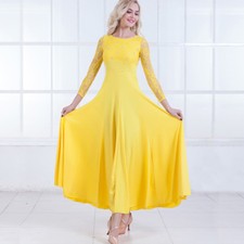 Latin Ballroom Dance Dress Modern Salsa Waltz Standard Long Dress N084 6 Colors