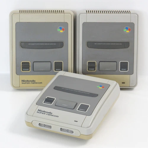 Drei 3 x Nintendo Super Famicom Konsole getestetes System SFC0611