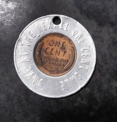 REXALL One Cent Sale Encased 1950 Wheat Penny (BZ-497) | eBay