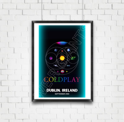 Coldplay Dublin Ireland Tour Poster 11 '' x 1 7'' Art Print