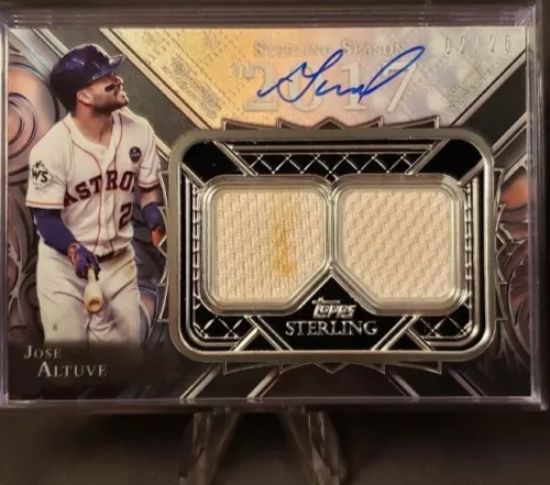 JOSE ALTUVE *2017 MVP AUTO DUAL PATCH 2/25* 2022 TOPPS STERLING SSAR-JA *MINT* 