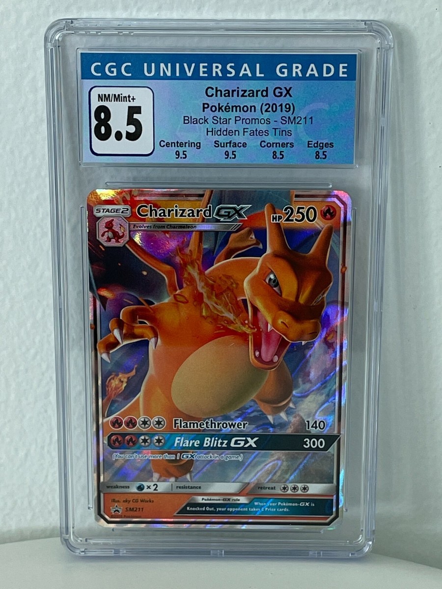 Pokemon Charizard GX SM211 Hidden Fates CGC 8.5 w/ sub