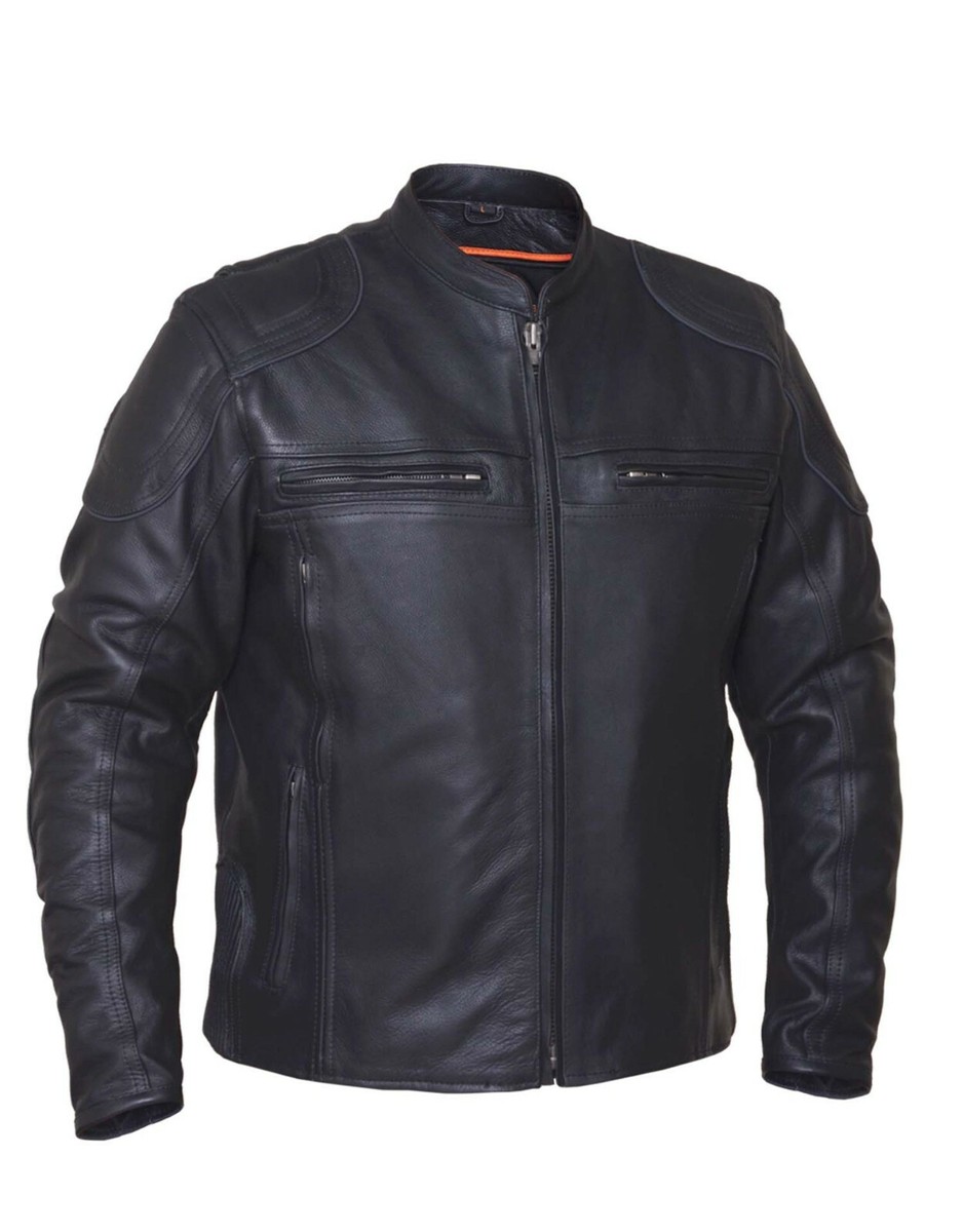 ジャケット・アウター RIDING COAT Men's Premium Leather Motorcycle Jacket 6611 | eBay