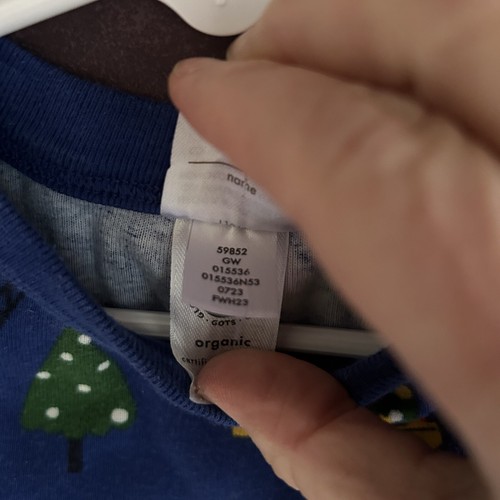 Hanna Andersson size 100 (4) holiday construction blue pajamas - Picture 5 of 12