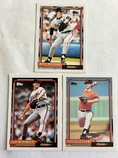 (3) 1992 TOPPS-MIKE MUSSINA#242-BEN MCDONALD#540-GREGG OLSON#350 BASEBALL CARDS