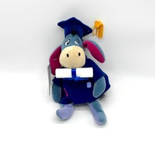 Vintage Disney Eeyore Beanie Plush School Graduation NWT 9"