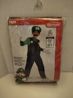 Super Mario Nintendo Luigi Boys Halloween costume size 7/8