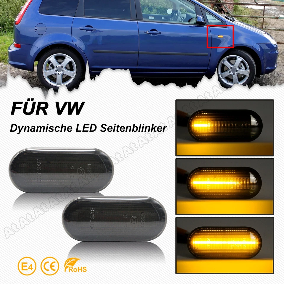 LED Seitenblinker für VW Golf 4 IV 1J Bora T5 Lupo Passat Seat Arosa Ford Blinke - Bild 2 von 4