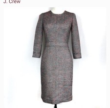 J. CREW DRESS Grey and Orange tweed, full lining Size 0