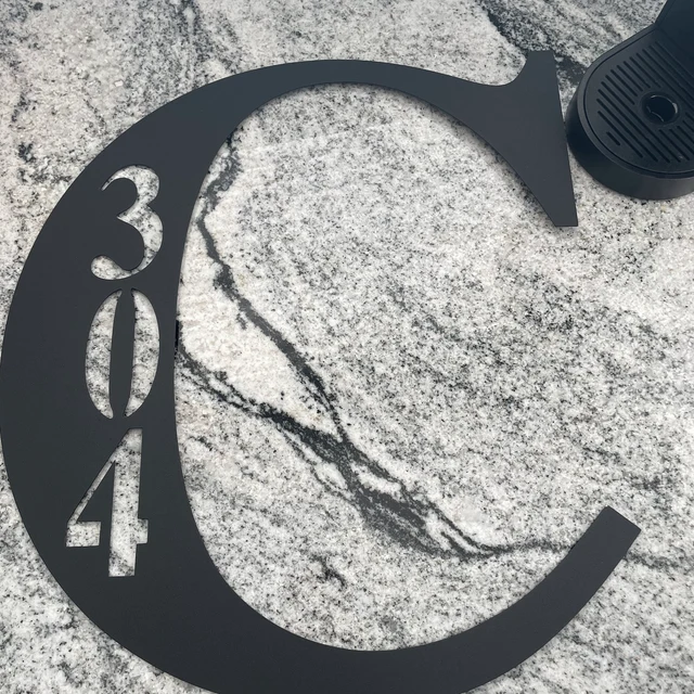 Personalized Letter Address Metal Signs, Monogram Wall Decor, Custom ...