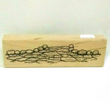 Judy Duke Rustic Rock Lined Road Rubber Stamp Wood Mount B & J Art Stamps