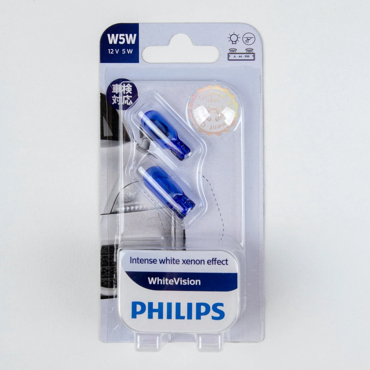 Philips white vision 501 w5w white xenon effect deals 4300k 2 bulbs