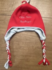 Ohio State Buckeyes Fleece Winter Toboggan Beanie With Tassels Ear Coverings