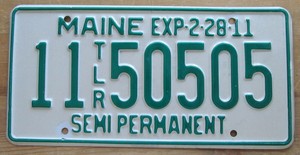 permanent license plate trailer maine semi quality