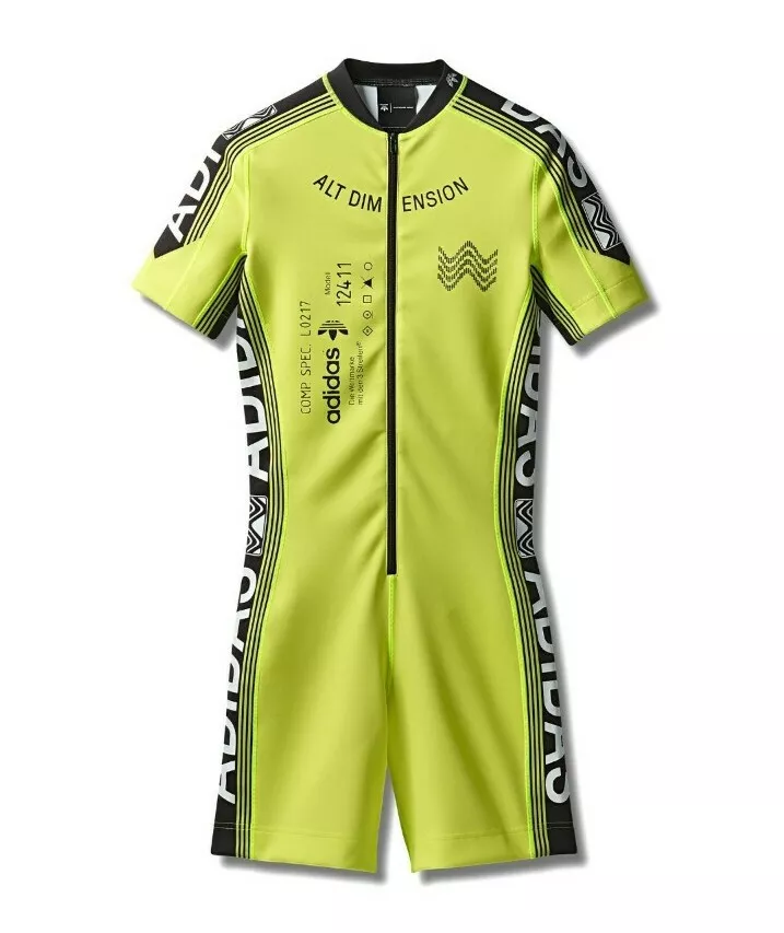 RRP 250 Adidas Alexander Wang Yellow AW Cycle Bodysuit Limited