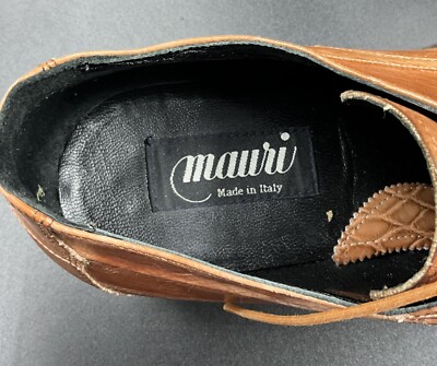 * RARE * MAURI Sz 10 Rare MAURI Mens Brown Crocodile Alligator Shoes Size 10 1/2  main image 4