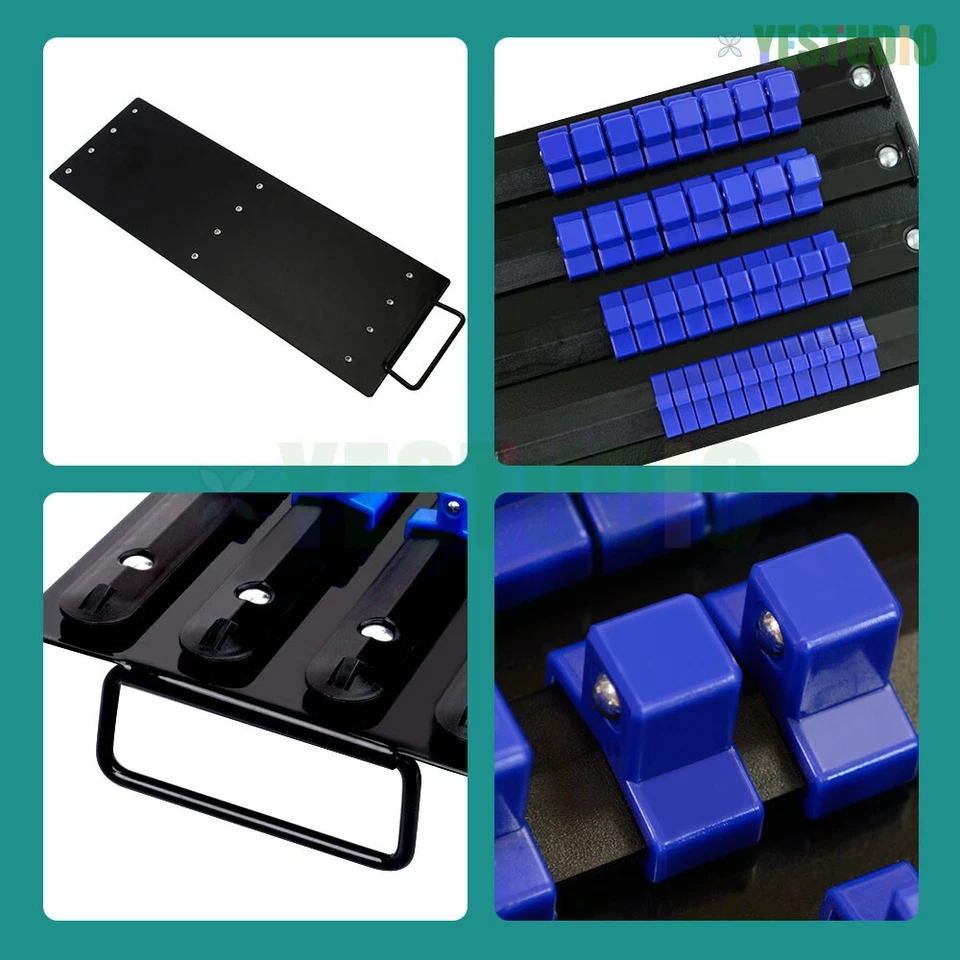 80-Mixed Socket Rail Storage Set Organizer Tray 1/2" 3/8" 1/4 Drive Holder Grip - image 4 of 4