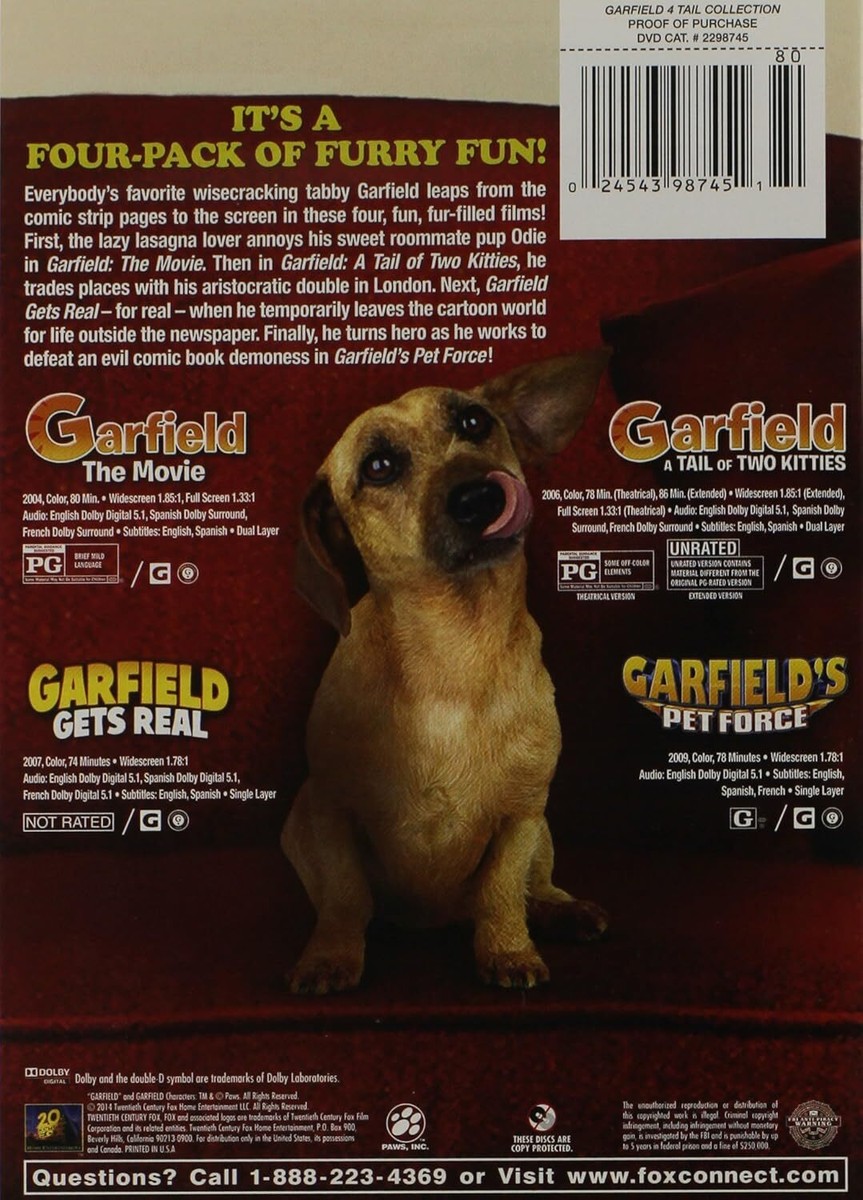 Garfield: 4 Tail Collection (DVD, 2014, 4-Disc Set) for sale