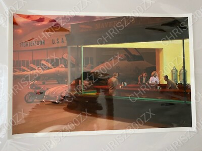Maverick Top Gun Fightertown Diner Variant Poster Print Art #36 24x16 Mondo SDCC