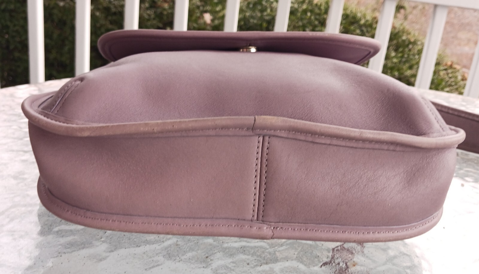 Coach 9034 RARE Vintage 1990's Lavender Purple Ergo Flap Leather Shoulder Bag image 7