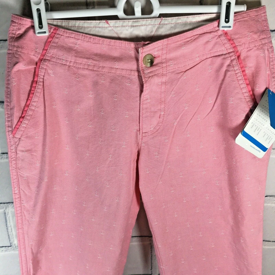 COLUMBIA PFG CAPRIS TALLA 2 ROSA Estampado de Ancla 20" Bolsillos entrepierna Precio de venta sugerido por el fabricante $45 (J40) Foto 4 de 4