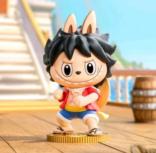 POP MART Labubu The Monsters x One Piece Figure Toy Doll - Monkey D Luffy
