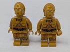 LEGO Stars Wars C-3P0 Colorful Wires Minifigure sw0700 - Lot of 2