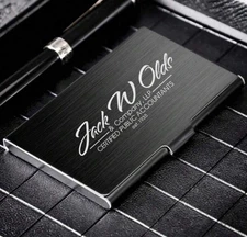 Customised business card case Wallet Metal Card Holder Personalised Engraved