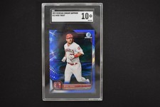 Mike Trout 2022 Bowman Chrome Sapphire #13 Los Angeles Angels SGC 10 GEM MINT