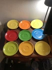Fiesta Fiestaware 5 7/8” Plates Set 9 Mixed Colors Homer Laughlin USA