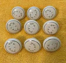 Set of 9 Ceramic Knobs Vintage Door Knobs - Handle Knobs - Cabinet Knobs