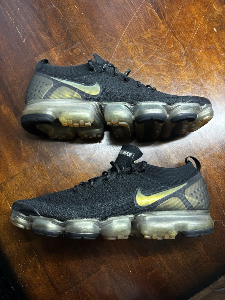 Nike Air VaporMax Flyknit 2 Black Gold for Sale | Authenticity
