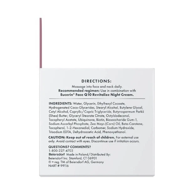 Eucerin Q10 Anti-Wrinkle Face Cream Unscented Sensitive Skin 1.7oz - Image 4 of 4