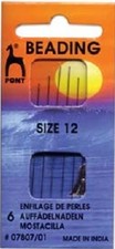 Beading Needles Pony 6 Needles Size #12 PBN126T
